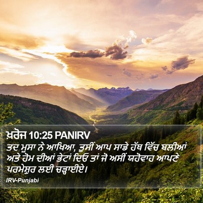 ਖ਼ਰੋਜ 10:25 PANIRV Bible Verse Image