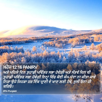 ਖ਼ਰੋਜ 12:16 PANIRV Bible Verse Image