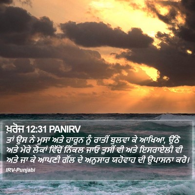 ਖ਼ਰੋਜ 12:31 PANIRV Bible Verse Image
