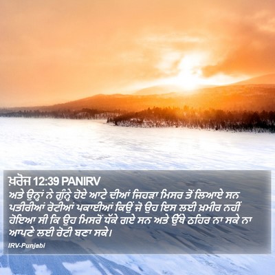 ਖ਼ਰੋਜ 12:39 PANIRV Bible Verse Image