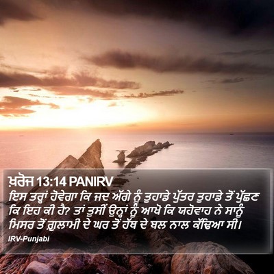 ਖ਼ਰੋਜ 13:14 PANIRV Bible Verse Image