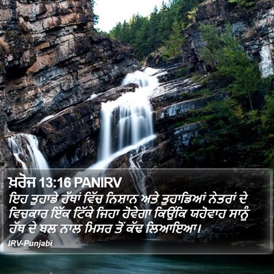 ਖ਼ਰੋਜ 13:16 PANIRV Bible Verse Image