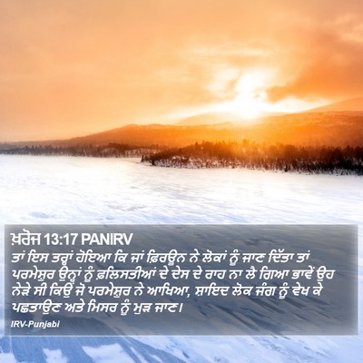 ਖ਼ਰੋਜ 13:17 PANIRV Bible Verse Image