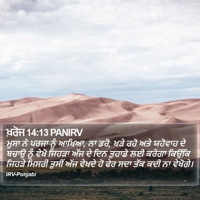 ਖ਼ਰੋਜ 14:13 PANIRV Bible Verse Image