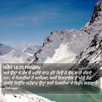 ਖ਼ਰੋਜ 14:25 PANIRV Bible Verse Image