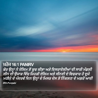 ਖ਼ਰੋਜ 16:1 PANIRV Bible Verse Image