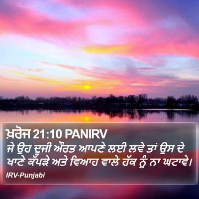 ਖ਼ਰੋਜ 21:10 PANIRV Bible Verse Image