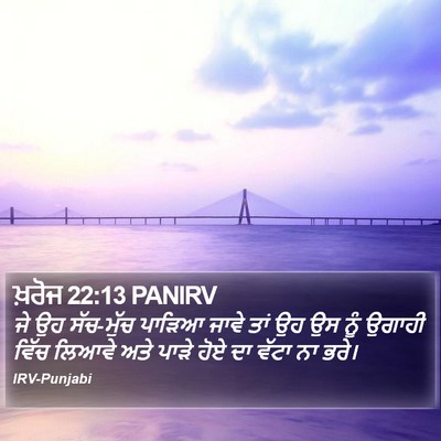 ਖ਼ਰੋਜ 22:13 PANIRV Bible Verse Image
