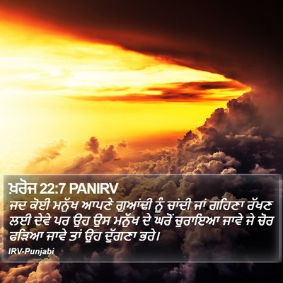 ਖ਼ਰੋਜ 22:7 PANIRV Bible Verse Image