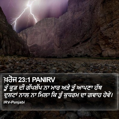 ਖ਼ਰੋਜ 23:1 PANIRV Bible Verse Image