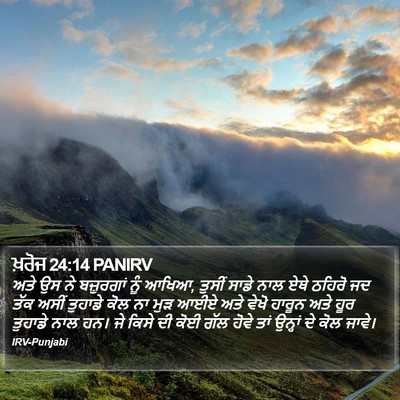 ਖ਼ਰੋਜ 24:14 PANIRV Bible Verse Image