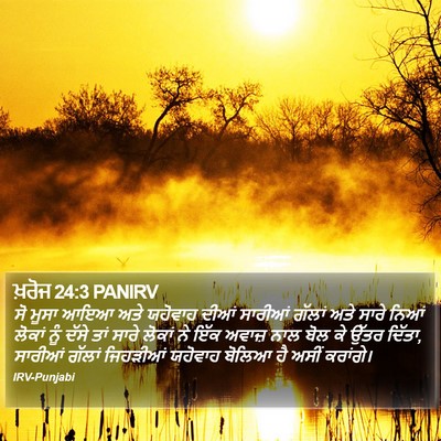 ਖ਼ਰੋਜ 24:3 PANIRV Bible Verse Image