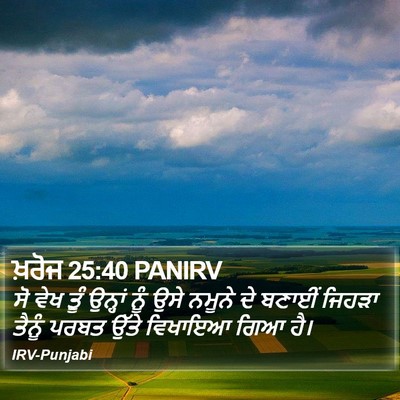ਖ਼ਰੋਜ 25:40 PANIRV Bible Verse Image