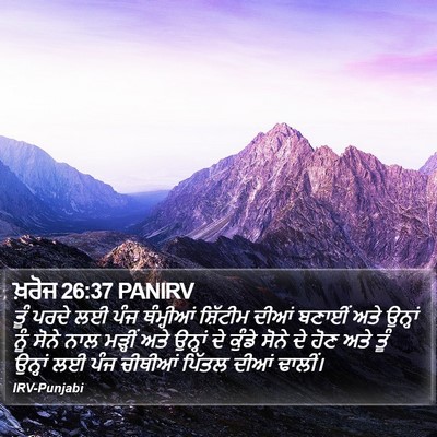 ਖ਼ਰੋਜ 26:37 PANIRV Bible Verse Image