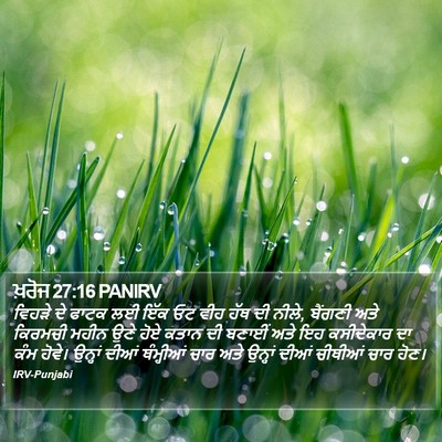 ਖ਼ਰੋਜ 27:16 PANIRV Bible Verse Image