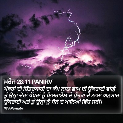 ਖ਼ਰੋਜ 28:11 PANIRV Bible Verse Image
