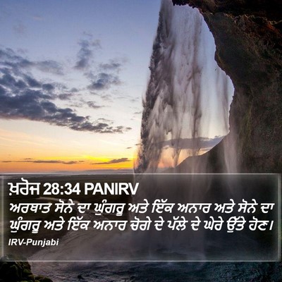 ਖ਼ਰੋਜ 28:34 PANIRV Bible Verse Image