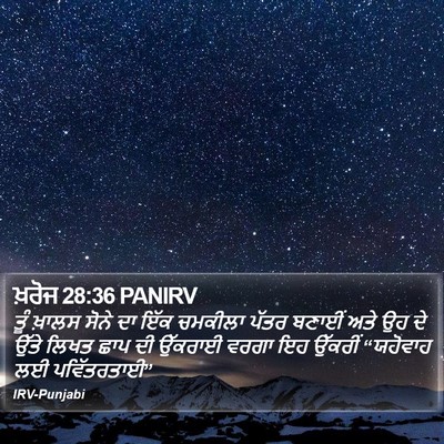 ਖ਼ਰੋਜ 28:36 PANIRV Bible Verse Image