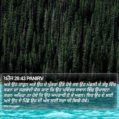 ਖ਼ਰੋਜ 28:43 PANIRV Bible Verse Image