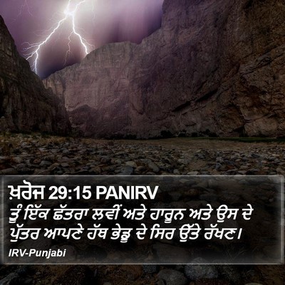 ਖ਼ਰੋਜ 29:15 PANIRV Bible Verse Image