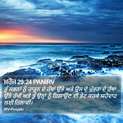 ਖ਼ਰੋਜ 29:24 PANIRV Bible Verse Image