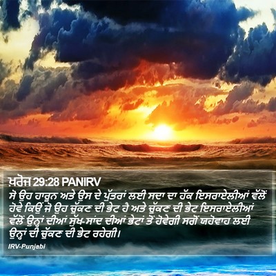 ਖ਼ਰੋਜ 29:28 PANIRV Bible Verse Image