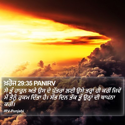 ਖ਼ਰੋਜ 29:35 PANIRV Bible Verse Image