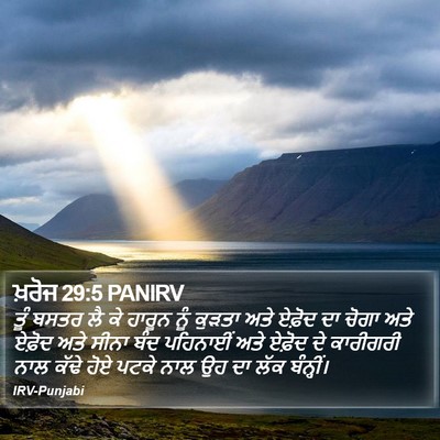 ਖ਼ਰੋਜ 29:5 PANIRV Bible Verse Image