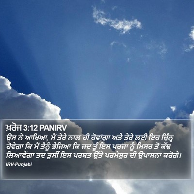 ਖ਼ਰੋਜ 3:12 PANIRV Bible Verse Image
