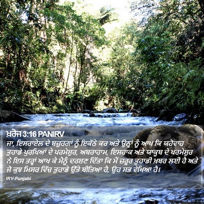 ਖ਼ਰੋਜ 3:16 PANIRV Bible Verse Image