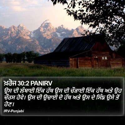 ਖ਼ਰੋਜ 30:2 PANIRV Bible Verse Image