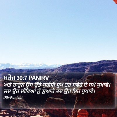 ਖ਼ਰੋਜ 30:7 PANIRV Bible Verse Image
