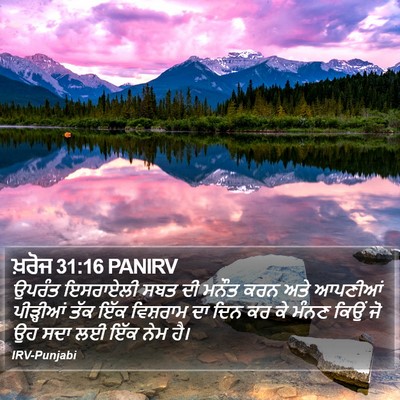 ਖ਼ਰੋਜ 31:16 PANIRV Bible Verse Image