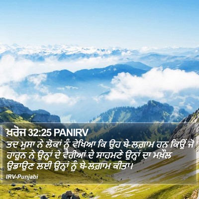ਖ਼ਰੋਜ 32:25 PANIRV Bible Verse Image