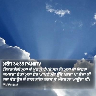 ਖ਼ਰੋਜ 34:35 PANIRV Bible Verse Image