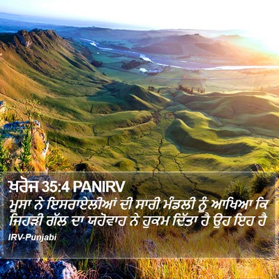 ਖ਼ਰੋਜ 35:4 PANIRV Bible Verse Image