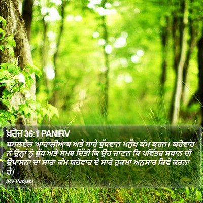 ਖ਼ਰੋਜ 36:1 PANIRV Bible Verse Image