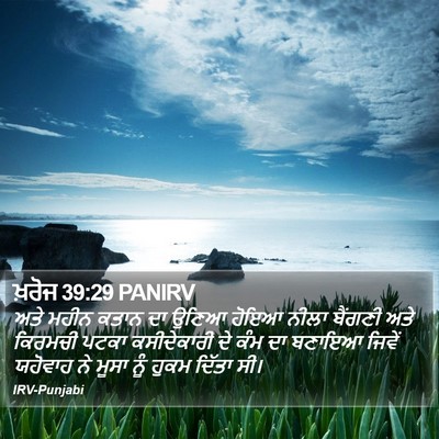 ਖ਼ਰੋਜ 39:29 PANIRV Bible Verse Image