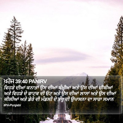 ਖ਼ਰੋਜ 39:40 PANIRV Bible Verse Image