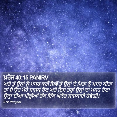ਖ਼ਰੋਜ 40:15 PANIRV Bible Verse Image