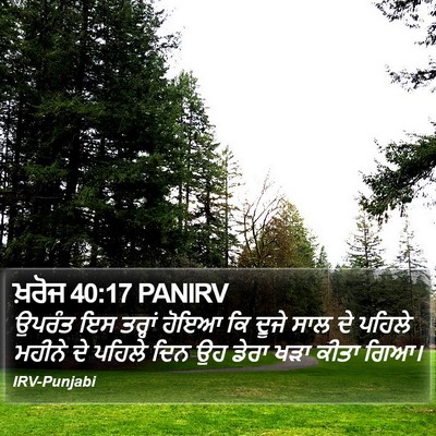 ਖ਼ਰੋਜ 40:17 PANIRV Bible Verse Image