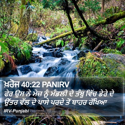 ਖ਼ਰੋਜ 40:22 PANIRV Bible Verse Image