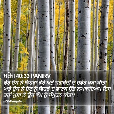 ਖ਼ਰੋਜ 40:33 PANIRV Bible Verse Image