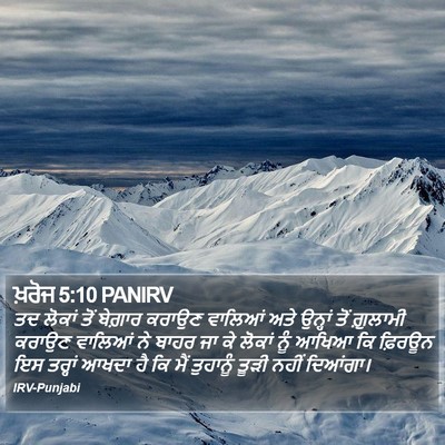 ਖ਼ਰੋਜ 5:10 PANIRV Bible Verse Image