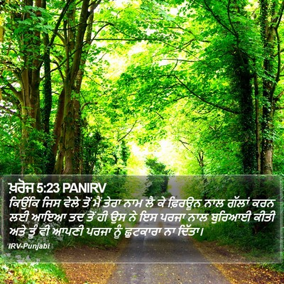 ਖ਼ਰੋਜ 5:23 PANIRV Bible Verse Image