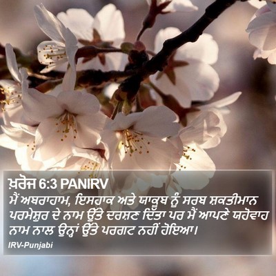 ਖ਼ਰੋਜ 6:3 PANIRV Bible Verse Image