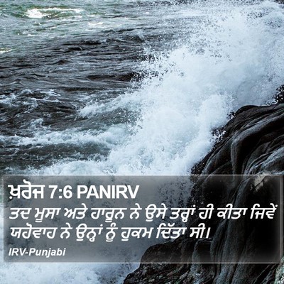 ਖ਼ਰੋਜ 7:6 PANIRV Bible Verse Image