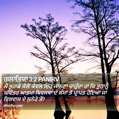 ਗਲਾਤਿਯਾ 3:2 PANIRV Bible Verse Image
