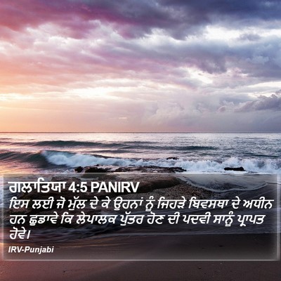 ਗਲਾਤਿਯਾ 4:5 PANIRV Bible Verse Image