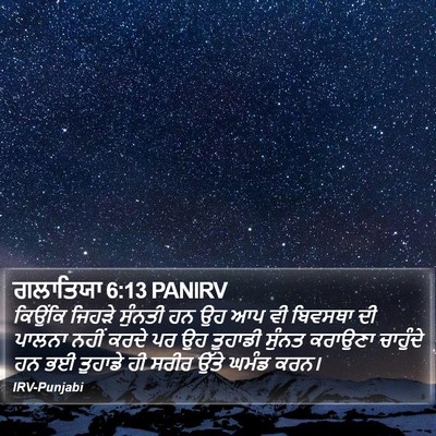 ਗਲਾਤਿਯਾ 6:13 PANIRV Bible Verse Image